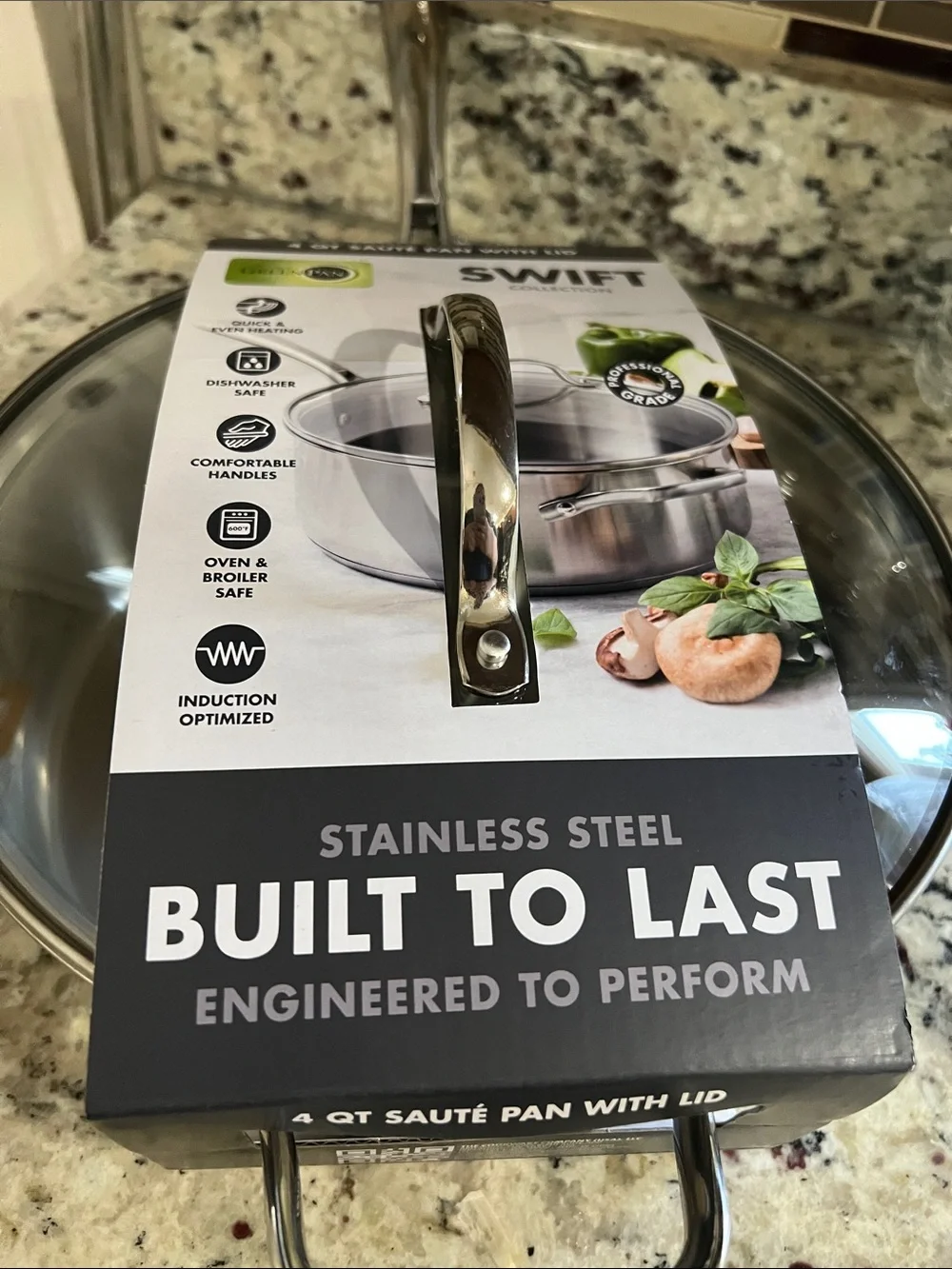 Swift Stainless Steel 4 QT Sauté Pan with Lid - Silver